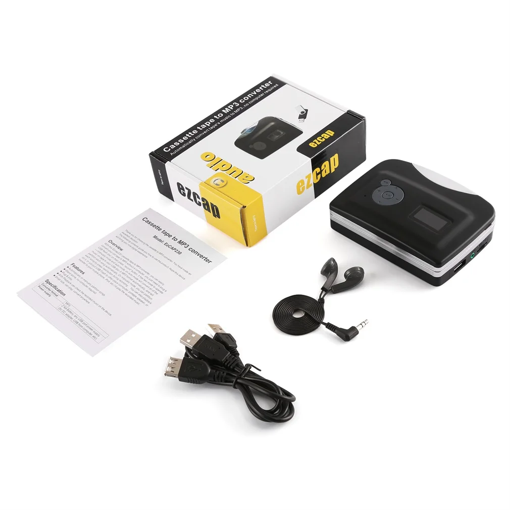 EzCap230 Cassette Tape to MP3 Converter Conversion Player With Playback Stand Alone Plug and Play Small Size Portable
EzCap230 Cassette Tape to MP3 Converter Conversion Player With Playback Stand Alone Plug and Play Small Size Portable