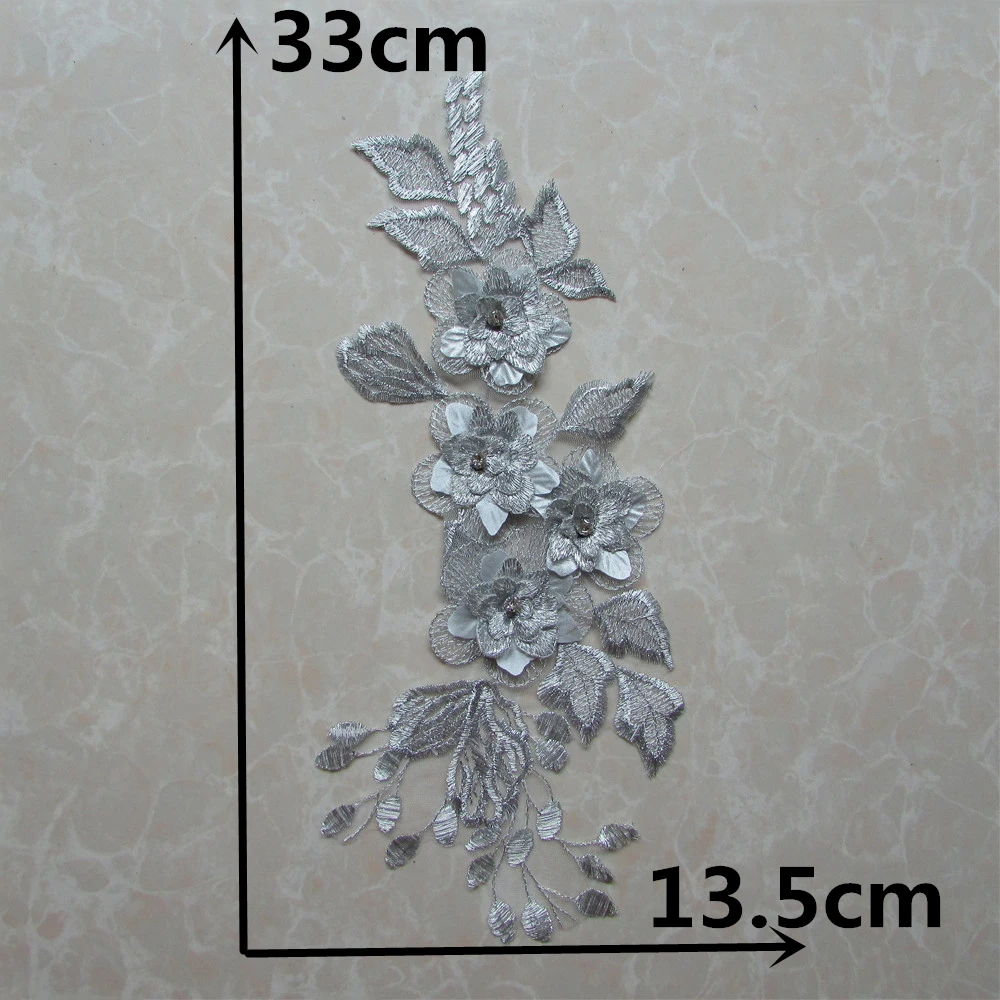 Fabric Flower Embroidered Venise silver Lace Neckline Collar Sewing Applique Trims Sewing Supplies Craft Decoration
Fabric Flower Embroidered Venise silver Lace Neckline Collar Sewing Applique Trims Sewing Supplies Craft Decoration