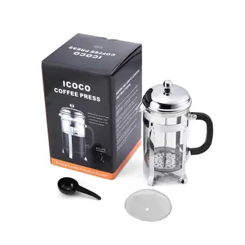 ICOCO 1L Dish-washable Stainless Steel Heat Resistant Glass Filter Coffee PressChrome Plated Lid Robust Frame Double-screen
ICOCO 1L Dish-washable Stainless Steel Heat Resistant Glass Filter Coffee PressChrome Plated Lid Robust Frame Double-screen