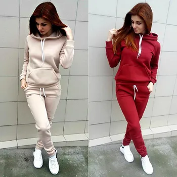 2020 Autumn Women's Fashion 2 Piece Set Tracksuit Long Sleeve Solid Top Pants Jogging Suits Sportswear Sport Suit толстовка
2020 Autumn Women's Fashion 2 Piece Set Tracksuit Long Sleeve Solid Top Pants Jogging Suits Sportswear Sport Suit толстовка