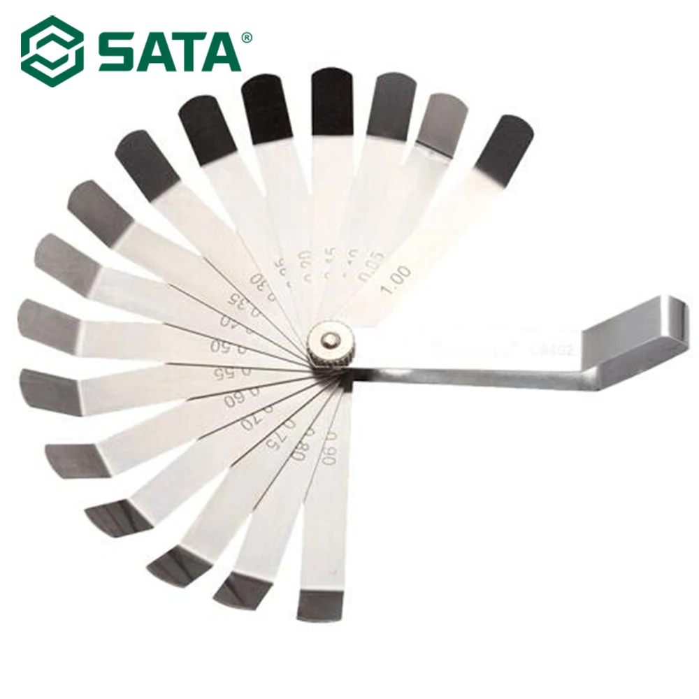 

SATA Tool 16pc Feeler Gauges Set Stainless steel feeler gauge 0.05-1.00MM 09402