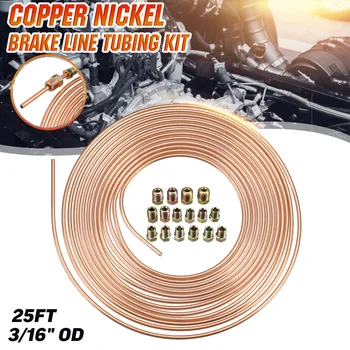 Roll 25Ft 3/16" / 1/4" OD Copper Steel Brake Clutch Oil Hose Line Pipe Tubing Kit Anti-rust Corrosion Resistant Fittings
Roll 25Ft 3/16" / 1/4" OD Copper Steel Brake Clutch Oil Hose Line Pipe Tubing Kit Anti-rust Corrosion Resistant Fittings