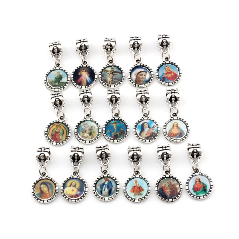 22Pcs Round Jesus Christ Icon Dangle Charm Pendant For Jewelry Making Findings 13x28mm A-572
22Pcs Round Jesus Christ Icon Dangle Charm Pendant For Jewelry Making Findings 13x28mm A-572