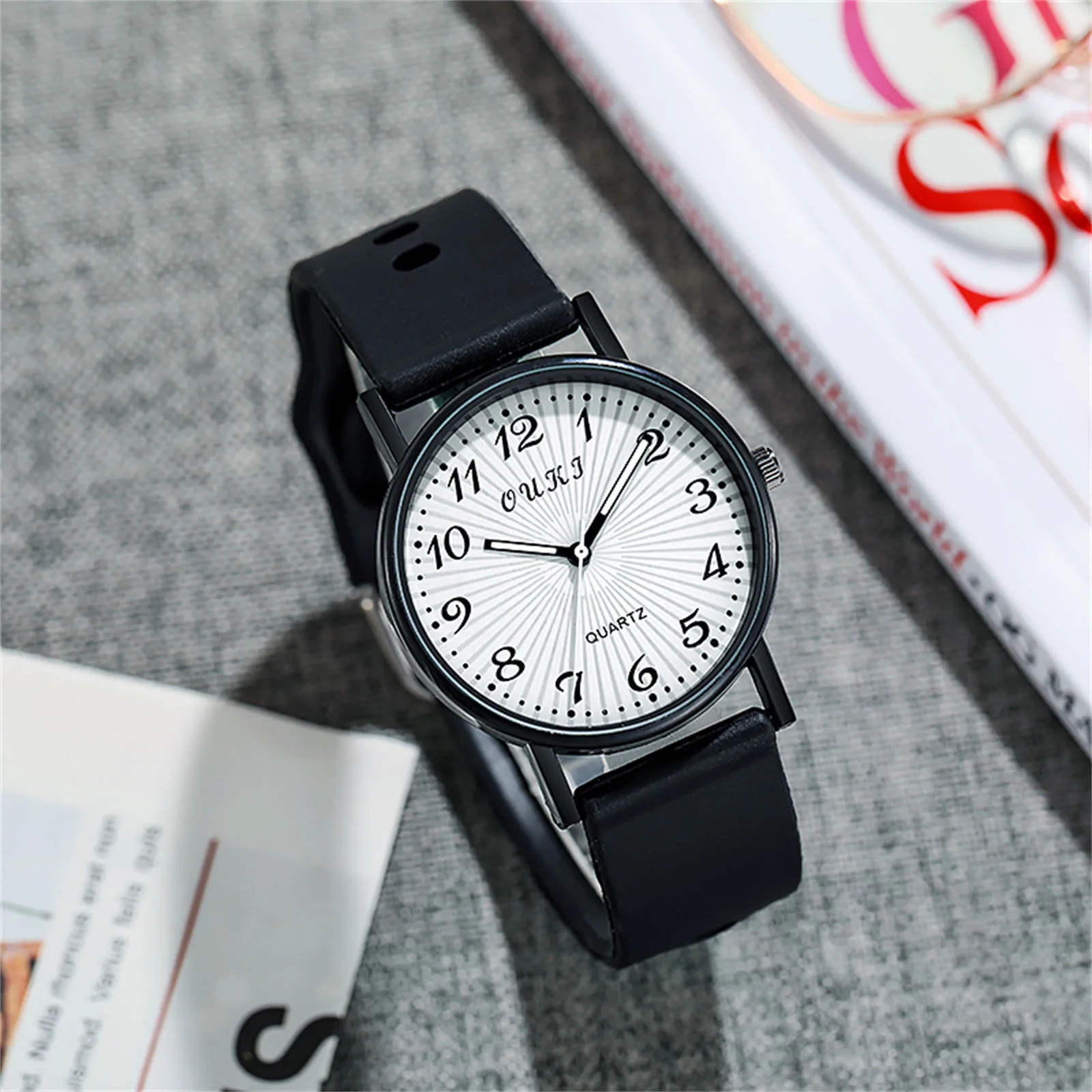 

Минималистичные студенческие модные повседневные часы для мужчин и женщин, брендовые часы с кожаным ремешком, простые женские кварцевые часы Ins Wind Reloj Hombr