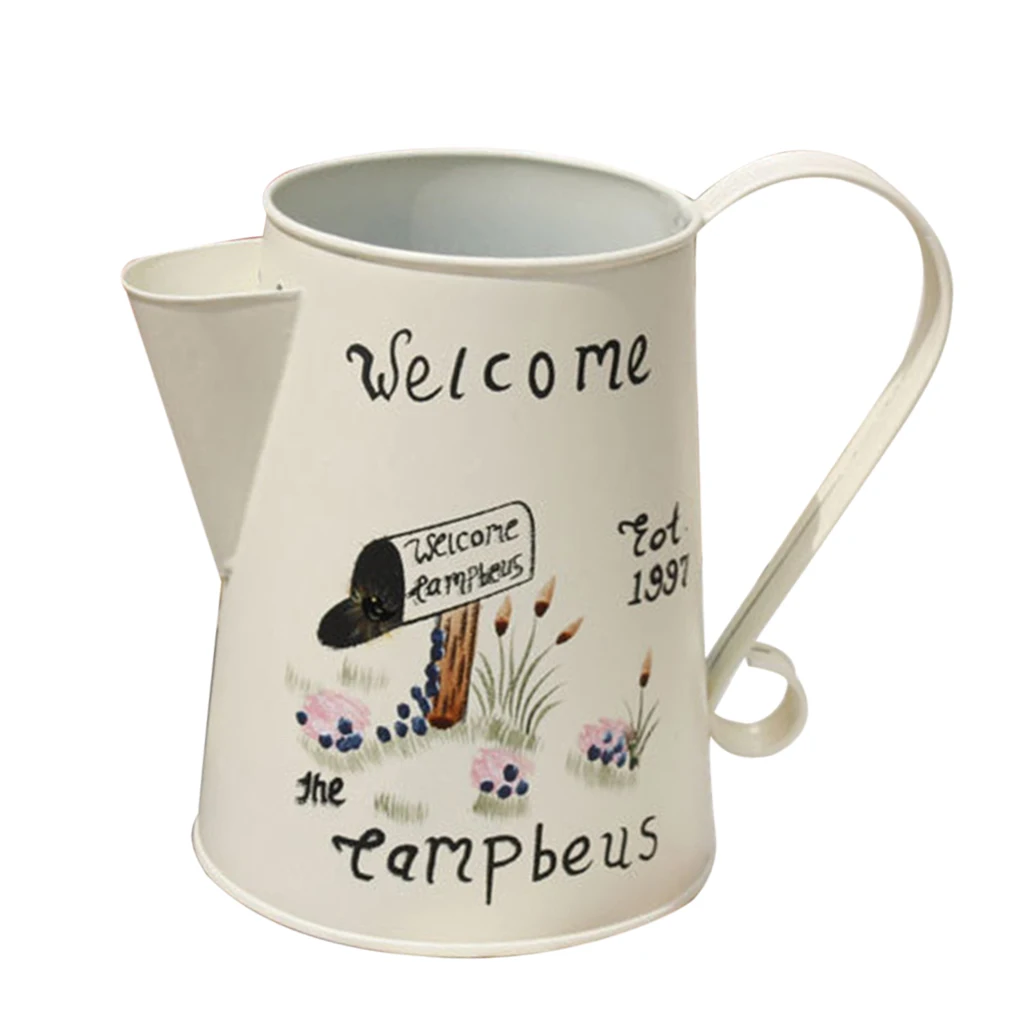 Country Style Metal Vase Flower Pot Jug Holder Wedding Centre Piece WELCOME Country Style Metal Vase Flower Pot Jug Holder Wedding Centre Piece WELCOME