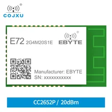 CC2652P Wireless Multi-protocol 2.4GHz Module 100mW SMD ARM Microcontroller Transmitter Receiver for Smart Home E72-2G4M20S1E
CC2652P Wireless Multi-protocol 2.4GHz Module 100mW SMD ARM Microcontroller Transmitter Receiver for Smart Home E72-2G4M20S1E