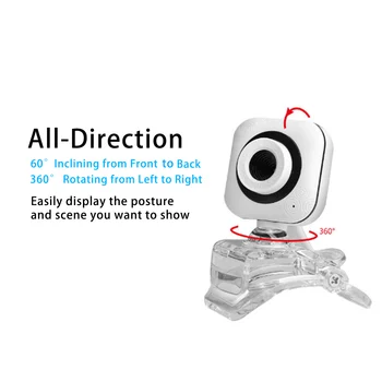 Desktop Webcam High Definition Camera Home Office Desktop Computer Notebook Flexible Rotatable Clip with Built-in Microphone
Desktop Webcam High Definition Camera Home Office Desktop Computer Notebook Flexible Rotatable Clip with Built-in Microphone