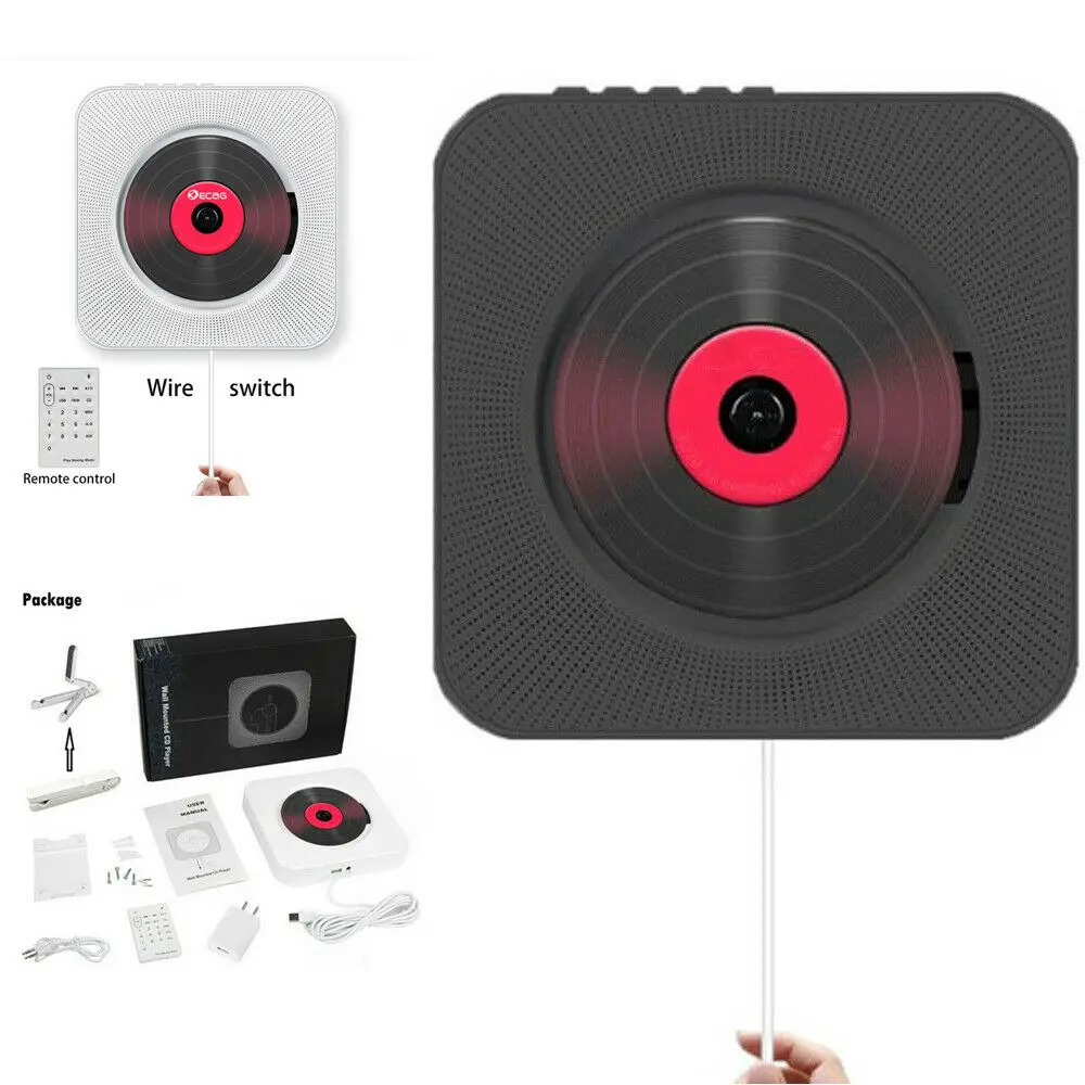 Wall Mounted CD Player Surround Sound FM Radio Bluetooth USB MP3 Disk Portable Music Player Remote Control Stereo Speaker Home
Wall Mounted CD Player Surround Sound FM Radio Bluetooth USB MP3 Disk Portable Music Player Remote Control Stereo Speaker Home
