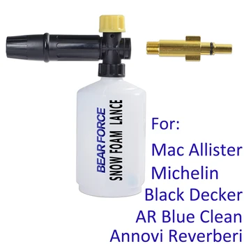 Pressure Washer Snow foam lance foam generator car foam washer for Annovi Reverberi AR Blue Mac Allister Michelin Black Dekcer
Pressure Washer Snow foam lance foam generator car foam washer for Annovi Reverberi AR Blue Mac Allister Michelin Black Dekcer