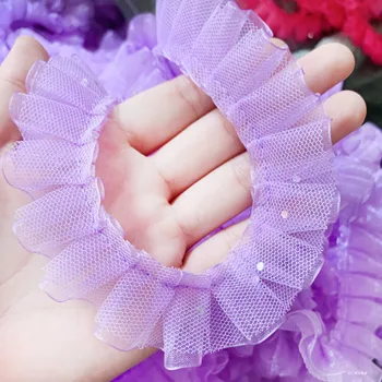 1M Latest Sequins Laces Dot Tulle Lace Fabric Width 2.5cm Pleated Lace Trim Guipure DIY Sewing Accessories encajes dentelle QY9
1M Latest Sequins Laces Dot Tulle Lace Fabric Width 2.5cm Pleated Lace Trim Guipure DIY Sewing Accessories encajes dentelle QY9