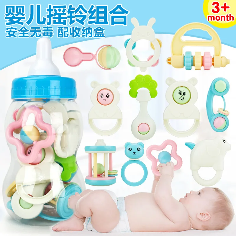 New Style Infant Early Childhood Educational Toy 0-1-Year-Old Baby Hand Feeding Bottle Teethers Rattle Suit 10 Pieces
New Style Infant Early Childhood Educational Toy 0-1-Year-Old Baby Hand Feeding Bottle Teethers Rattle Suit 10 Pieces