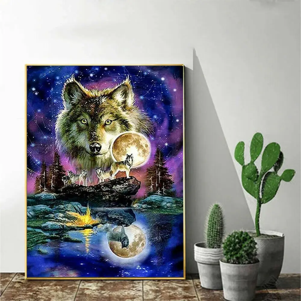 Diamond for Adults, Full Drill Diamond Art 5D Diamond Painting Kit for Home Wall Decor Gift, Wolf Moonlight
Diamond for Adults, Full Drill Diamond Art 5D Diamond Painting Kit for Home Wall Decor Gift, Wolf Moonlight