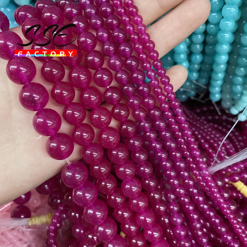 Natural Stone Purple Red Jades Beads Chalcedony Round Loose Beads DIY Bracelet For Jewelry Making 4 6 8 10 12 14 mm 15" Strand
Natural Stone Purple Red Jades Beads Chalcedony Round Loose Beads DIY Bracelet For Jewelry Making 4 6 8 10 12 14 mm 15" Strand