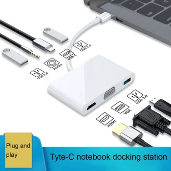 Type C Hub USB C Docking Station Type C to HDMI USB3.0 VGA PD Adapter SD/TF Card Reader for MacBook Samsung Huawei type c HUB
Type C Hub USB C Docking Station Type C to HDMI USB3.0 VGA PD Adapter SD/TF Card Reader for MacBook Samsung Huawei type c HUB