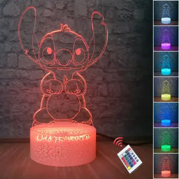 Cartoon 6 Pattern 16 Colors 3D Stitch Night Light LED Touch Remote Table Lamp Baby Sleep Mood Lighting Birthday Gifts for Child
Cartoon 6 Pattern 16 Colors 3D Stitch Night Light LED Touch Remote Table Lamp Baby Sleep Mood Lighting Birthday Gifts for Child