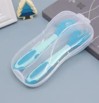 Newborn Baby Girls Boys Fork +Spoon Set Discoloration Non-slip Handle with Transparent Storage Box
Newborn Baby Girls Boys Fork +Spoon Set Discoloration Non-slip Handle with Transparent Storage Box