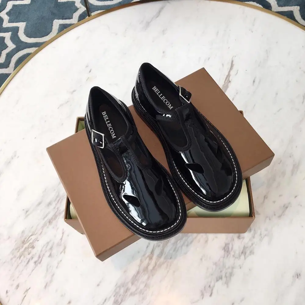 BELLECOM Mary Jane shoes fall 2019 vintage patent leather flat small shoes black leather T buckle strap women's shoes
BELLECOM Mary Jane shoes fall 2019 vintage patent leather flat small shoes black leather T buckle strap women's shoes