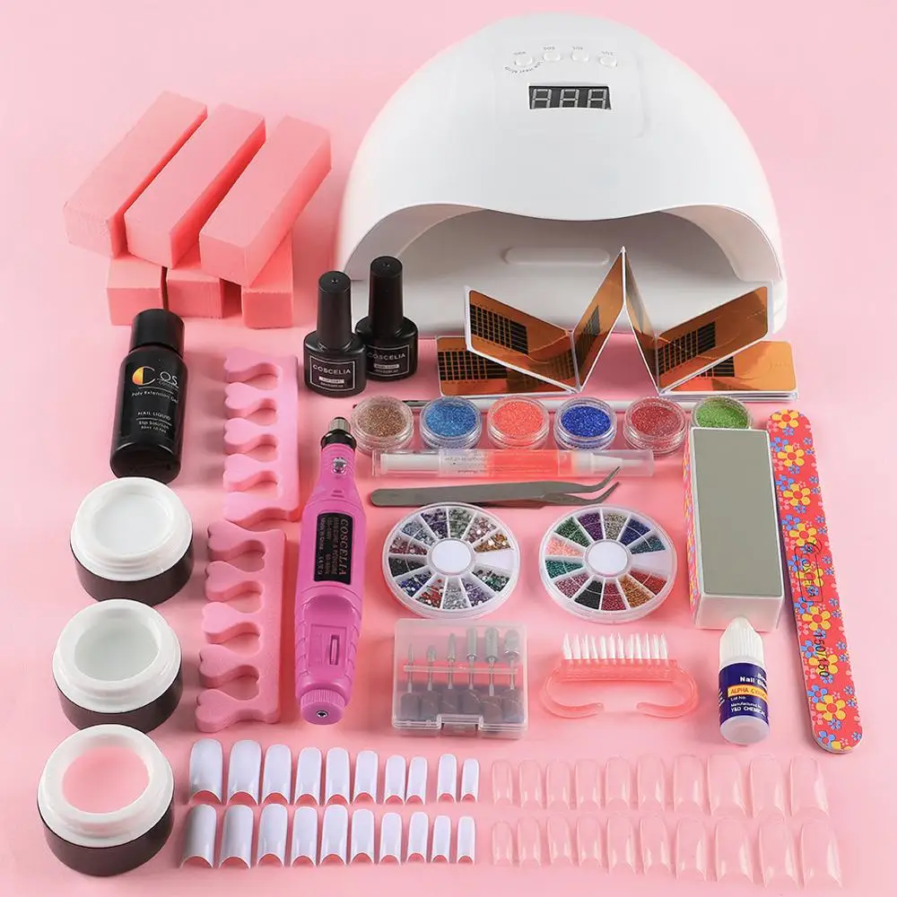 UV Gel Set Nail Manicure Brush Kit Nails Extension 80w Top Quality Lamp Dryer Manicure Set Cure All Gels Nail Art Tools
UV Gel Set Nail Manicure Brush Kit Nails Extension 80w Top Quality Lamp Dryer Manicure Set Cure All Gels Nail Art Tools