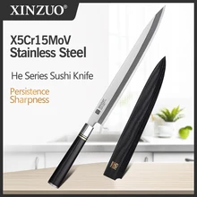 XINZUO 240/270/300 мм филе Ножи с ножнами X5Cr15MoV Сталь Кухня ножи японские