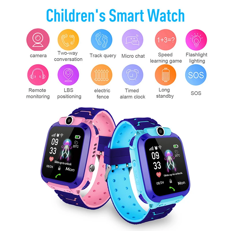 Q12B Smart Watch Children 9 Languages Smartwatch Dial Call Voice Chat Positioning Smart Watches Phone for Kid Student Photo Kids
Q12B Smart Watch Children 9 Languages Smartwatch Dial Call Voice Chat Positioning Smart Watches Phone for Kid Student Photo Kids