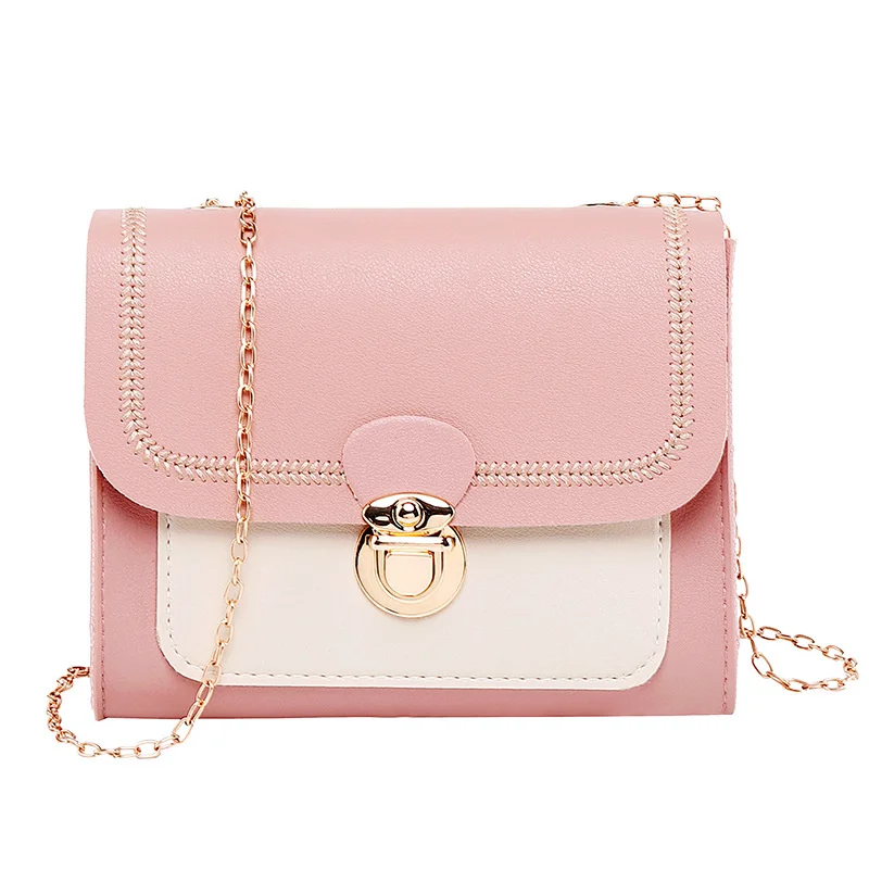 Korean Version of The Color Cover Type Lock Chain Chain Diagonal Package Sweet Fresh Van Shoulder Bag 2019 Summer New Style
Korean Version of The Color Cover Type Lock Chain Chain Diagonal Package Sweet Fresh Van Shoulder Bag 2019 Summer New Style