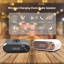 Wireless Charger Alarm Clock BT Speaker Charging LED Smart Digital Display Desktop Clocks Support FM Radio TF Card AUX
Wireless Charger Alarm Clock BT Speaker Charging LED Smart Digital Display Desktop Clocks Support FM Radio TF Card AUX
