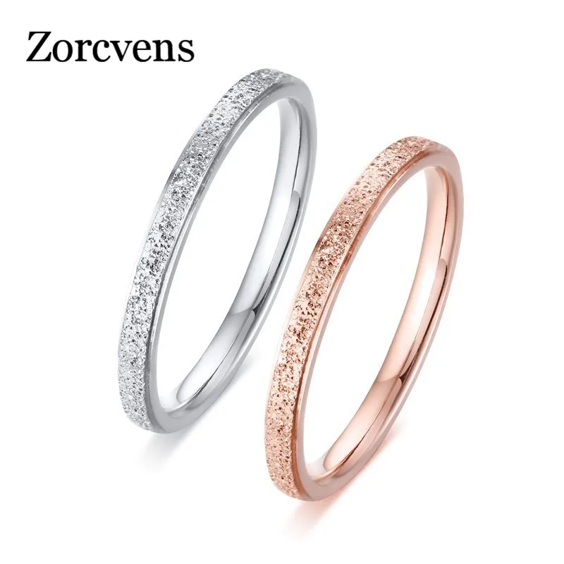 Новинка 2020 матовое тонкое женское кольцо zorcins из нержавеющей стали серебряного