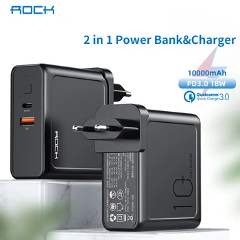 ROCK 18W PD Fast Charger Power Bank Foldable 2 in 1 PD 3.0 QC 3.0 USB Type C PD Charger 10000mAh EU Powerbank External Battery
ROCK 18W PD Fast Charger Power Bank Foldable 2 in 1 PD 3.0 QC 3.0 USB Type C PD Charger 10000mAh EU Powerbank External Battery