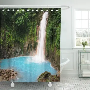Blue Celeste Waterfall Costa Rica Green Rio Rainforest Tropical Waterproof Polyester Fabric Shower Curtain 60 x 72 inches Set
Blue Celeste Waterfall Costa Rica Green Rio Rainforest Tropical Waterproof Polyester Fabric Shower Curtain 60 x 72 inches Set