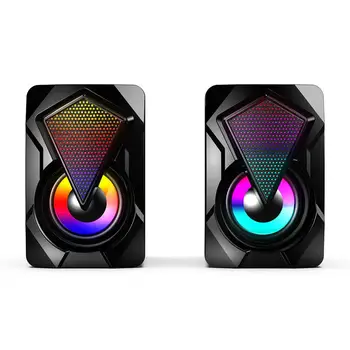 Hot sale portable wired computer small audio USB powered AUX input small speaker computer mini color light multimedia speaker
Hot sale portable wired computer small audio USB powered AUX input small speaker computer mini color light multimedia speaker