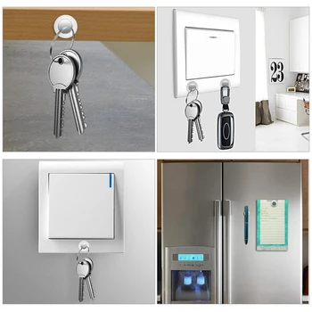 6pcs/pack Magnetic Key Holder Keychain Ring Key Racks Built-in Strong Magnet Easy Installed Without Drilling Groceries Organizer
6pcs/pack Magnetic Key Holder Keychain Ring Key Racks Built-in Strong Magnet Easy Installed Without Drilling Groceries Organizer