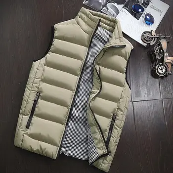 Stand Collar Cotton Padded Men's Vest Plus Size 5XL Solid Warm Man Sleeveless Jacket 2020 Autumn Winter Casual Male Waistcoat
Stand Collar Cotton Padded Men's Vest Plus Size 5XL Solid Warm Man Sleeveless Jacket 2020 Autumn Winter Casual Male Waistcoat