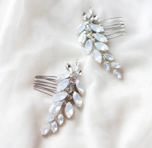 Silver Bridal Hair Combs Leaf Hairpins Opal Crystal Headpiece Headdress For Women Wedding Accessories Bridesmaids Hair Jewelry
Silver Bridal Hair Combs Leaf Hairpins Opal Crystal Headpiece Headdress For Women Wedding Accessories Bridesmaids Hair Jewelry