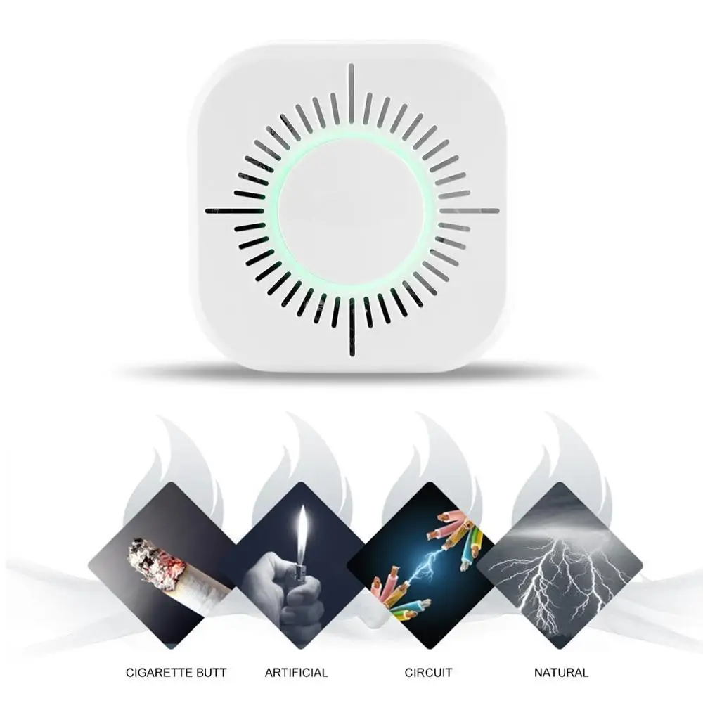 433MHz Smoke Detector Independent Alarm Smoke Fire Sensor protectection Detector For Office Home Security Sensitive Alarm System
433MHz Smoke Detector Independent Alarm Smoke Fire Sensor protectection Detector For Office Home Security Sensitive Alarm System