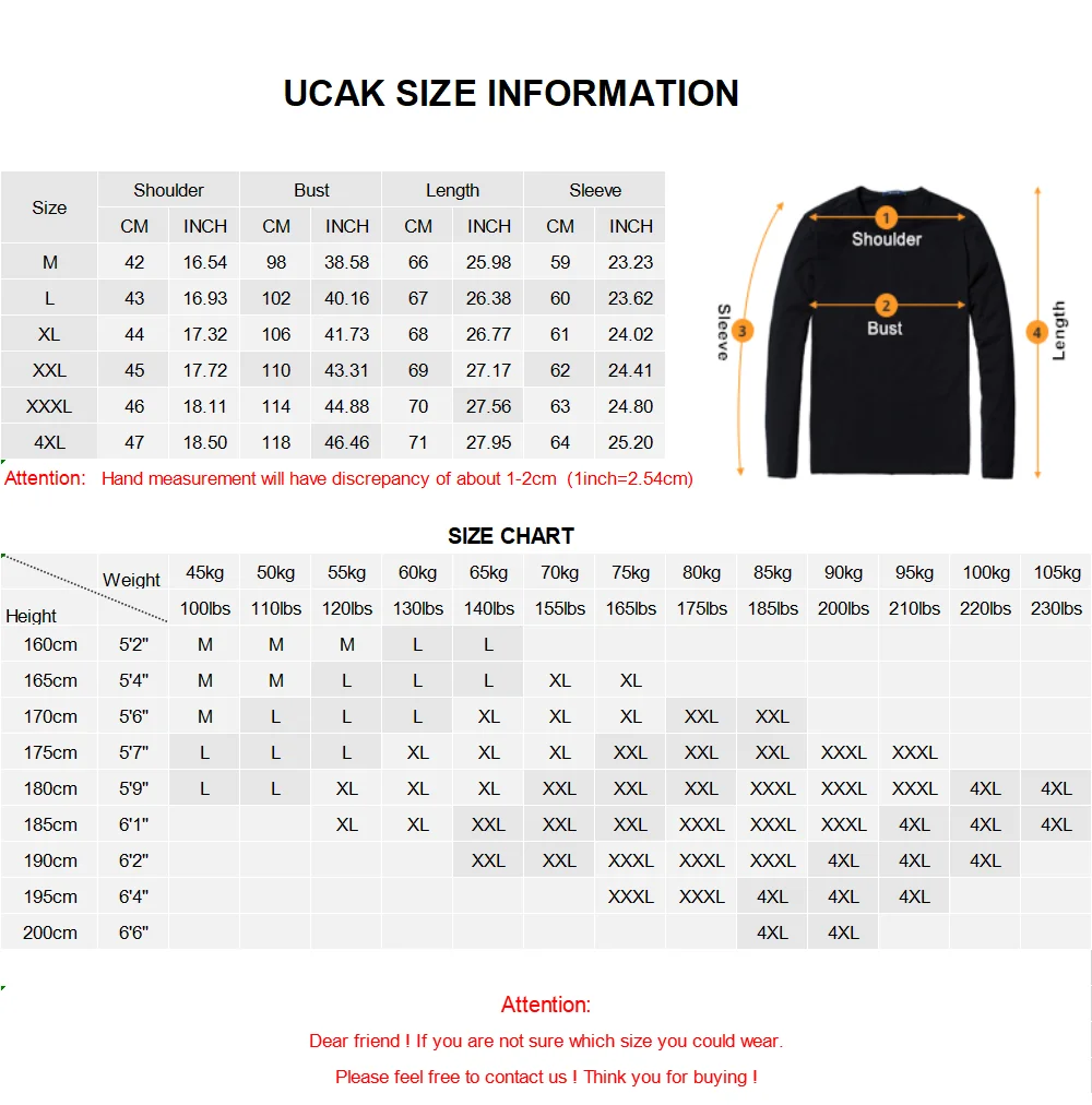 UCAK/брендовый мужской свитер Классический пуловер из чистой мериносовой шерсти