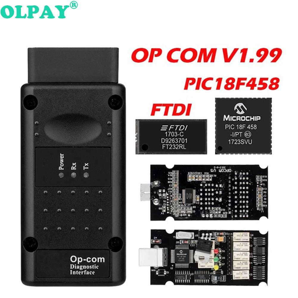 Op com V1.99 PIC18F458 FTDI Chip Diagnostic Tool Can Bus for Opel OBD2 Auto Scanner Op-Com 1.99 canbus OBDII Opcom
Op com V1.99 PIC18F458 FTDI Chip Diagnostic Tool Can Bus for Opel OBD2 Auto Scanner Op-Com 1.99 canbus OBDII Opcom
