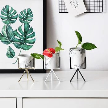 CellDeal 1SET Ceramic Plant Pot Succulent Dry Flower Stand Vase Planter Tool Nordic Minimalism Style with Iron Wire Metal Rack
CellDeal 1SET Ceramic Plant Pot Succulent Dry Flower Stand Vase Planter Tool Nordic Minimalism Style with Iron Wire Metal Rack