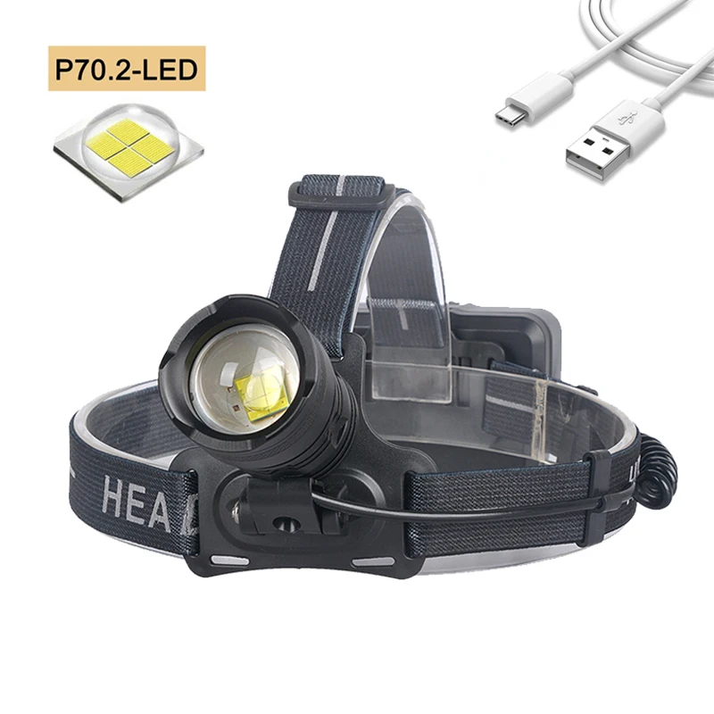 30W XHP70 LED Rechargeable Headlamp Zoomable Spotlight USB Torch Powerbank for 18650
30W XHP70 LED Rechargeable Headlamp Zoomable Spotlight USB Torch Powerbank for 18650