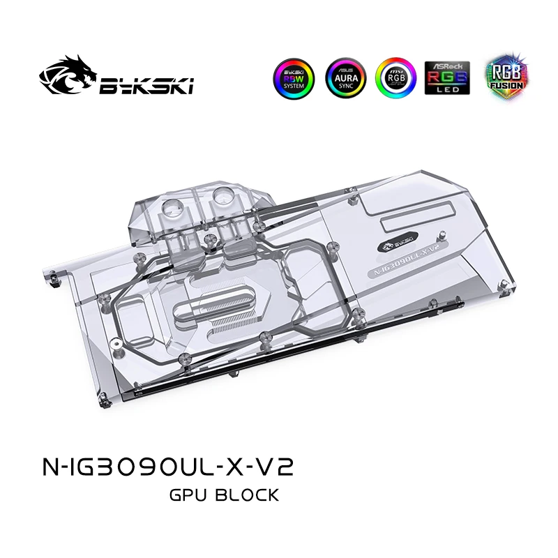 Bykski Water Block Use For Colorful RTX3080/3090 Ultra OC GPU Card/Full Cover for Advanced VGA Copper Cooler/A-RGB RURA | Компьютеры и