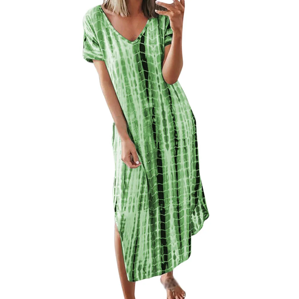 Women's Dress Summer Loose Print Dresses V-neck Short Sleeve Boho Large Size Irregular Elegant Home Wear Casual Dress
Women's Dress Summer Loose Print Dresses V-neck Short Sleeve Boho Large Size Irregular Elegant Home Wear Casual Dress