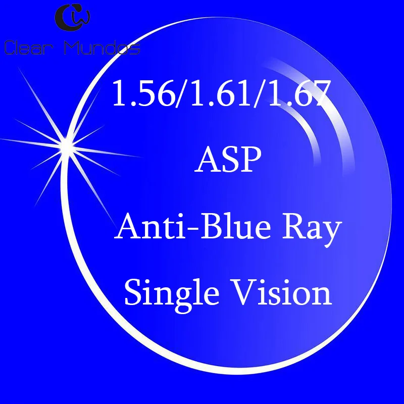 CLEAR MUNDOS Aspherical Prescription Lenses Anti-Blue Ray lenses 1.56/1.61/1.67 (ASP:-0.00~-8.00 CYL:-0.00~-2.00) Myopia Lenses
CLEAR MUNDOS Aspherical Prescription Lenses Anti-Blue Ray lenses 1.56/1.61/1.67 (ASP:-0.00~-8.00 CYL:-0.00~-2.00) Myopia Lenses