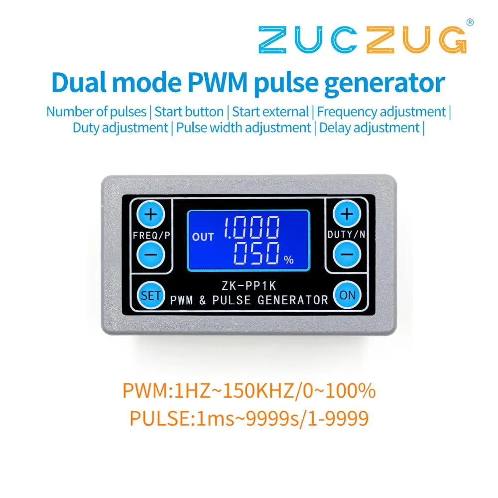 ZK-PP1K PWM pulse frequency duty cycle adjustable module square wave rectangular wave signal function generator
ZK-PP1K PWM pulse frequency duty cycle adjustable module square wave rectangular wave signal function generator