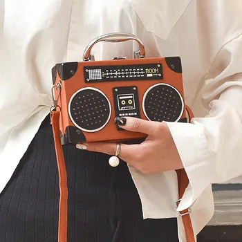 Kajie Retro Radio Box Style Women Bags Pu Leather Ladies Handbag Shoulder Bag Chain Purse Women's Crossbody Messenger Bag Flap
Kajie Retro Radio Box Style Women Bags Pu Leather Ladies Handbag Shoulder Bag Chain Purse Women's Crossbody Messenger Bag Flap