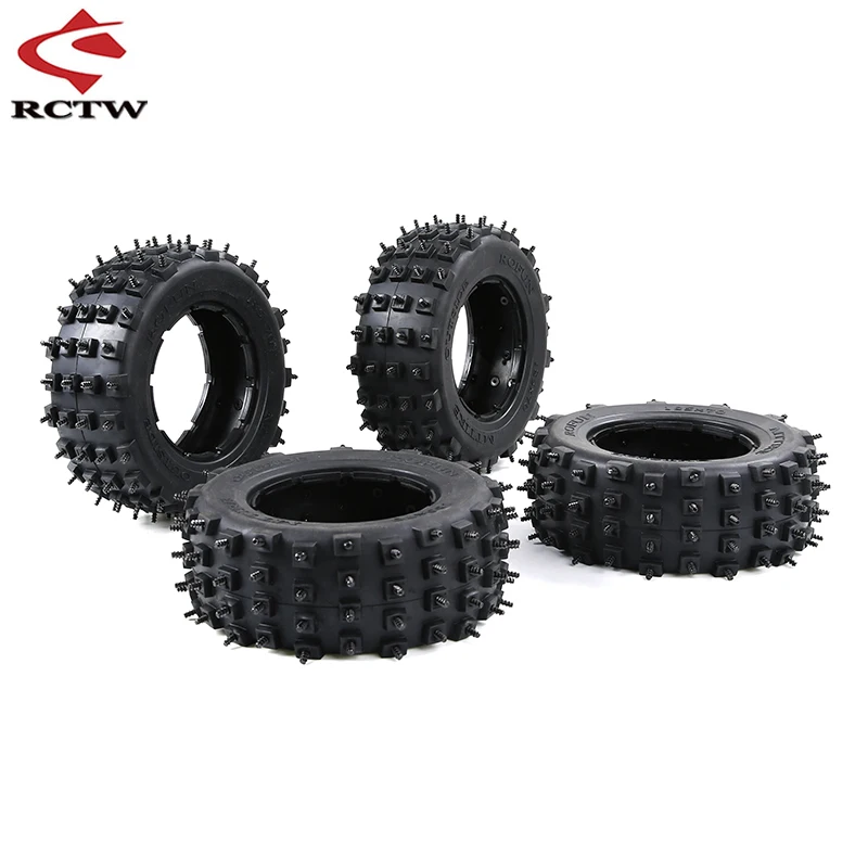 

Four Generation Wasteland Nail Tyre Skin 4pcs/set for 1/5 Losi 5ive T ROFUN ROVAN LT KM X2 Truck Spare Toys Upgrade Tire Parts