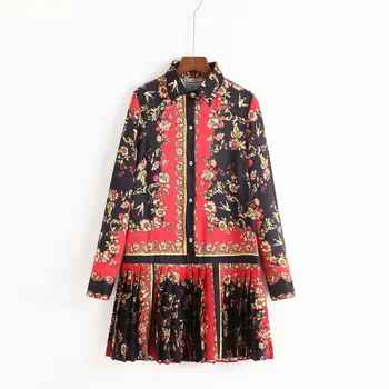 2020 New Europe America Fashion popular Printed Small Pleated women Dress zaraing vadiming sheining female dress
2020 New Europe America Fashion popular Printed Small Pleated women Dress zaraing vadiming sheining female dress