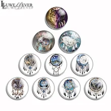 

12mm 10mm 14mm 16mm 20mm 25mm 468 Wolf Dreamcatcher Mix Round Glass Cabochon Jewelry Finding 18mm Snap Button Charm Bracelet