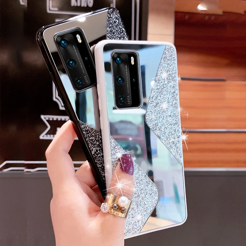 Чехол с блестками для Huawei P30 P40 Lite P Smart Z Plus 2019 Y5 Y6 Y7 Y5P Y6P Y7P Honor 10i 20s 8a 8x 9A Pro зеркальный