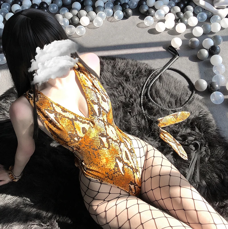Bunny Girl Sexy Lingerie Cosplay costume Python Texture Bodysuit Erotic Outfit Wrapped Chest Sweet Gift For Girlfriend For Woman
Bunny Girl Sexy Lingerie Cosplay costume Python Texture Bodysuit Erotic Outfit Wrapped Chest Sweet Gift For Girlfriend For Woman