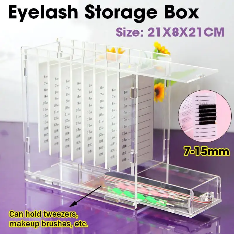 5 Layers 1 Box False Eyelashes Extension Display Box Acrylic Clear Crystal Storage Case Eyelashes Makeup Brush Tools Holder
5 Layers 1 Box False Eyelashes Extension Display Box Acrylic Clear Crystal Storage Case Eyelashes Makeup Brush Tools Holder