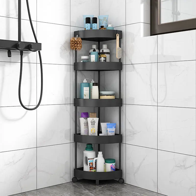 Bathroom Kitchen Shelf Multi-Layer Triangular Shelf Floor-Standing Spice Rack 360 Degree Rotating Wheel Home Shelf Accessories
Bathroom Kitchen Shelf Multi-Layer Triangular Shelf Floor-Standing Spice Rack 360 Degree Rotating Wheel Home Shelf Accessories